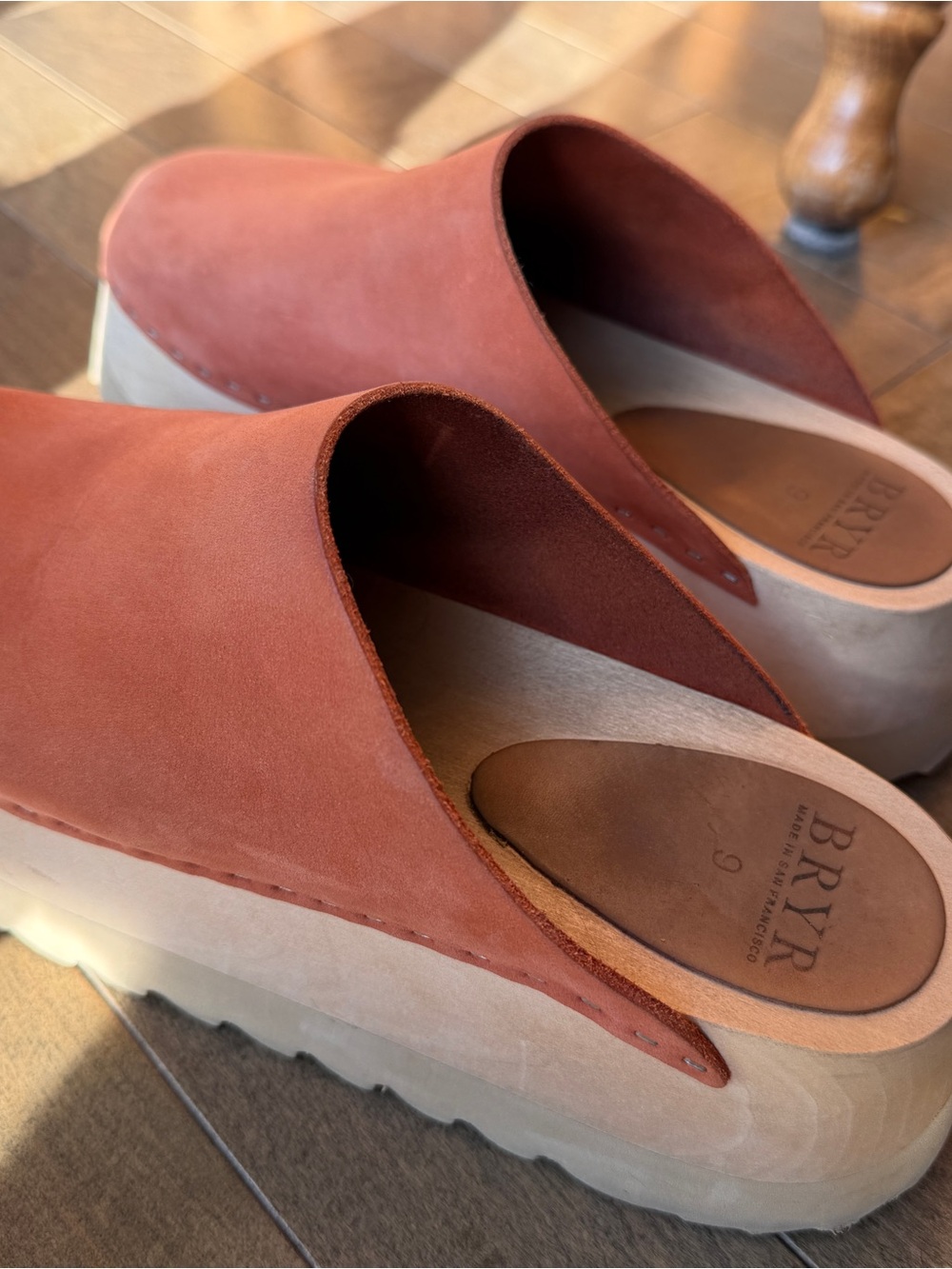 Bryr Suede Platform Clog in Paprika